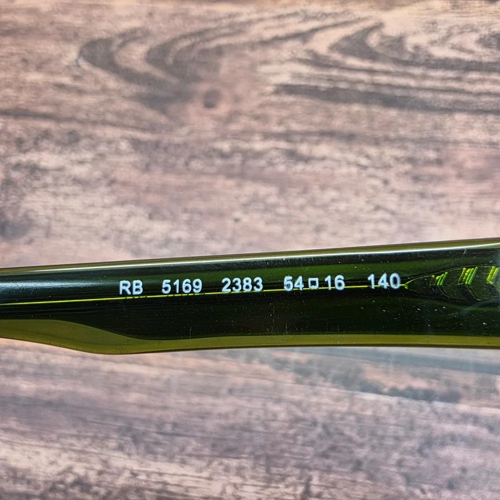 Ray-Ban RB 5169 2383 Tortoise Green Rectangular Eyeglass Frames 54-16-140